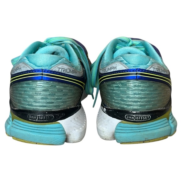 Saucony Triumph ISO Running Sneakers in Twilight Blue/Citron Womens 8.5 S10262-1 - Picture 4 of 7
